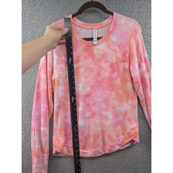 Athleta Mindset Positive Latitude Pink Tie Dye Sweatshirt Women's Small - Picture 5 of 9